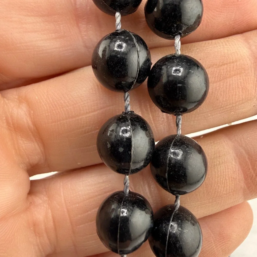 Vintage Mullet Necklace Blue Business In The Front Party In The Back Resin 34